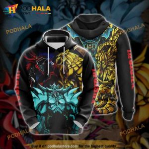 Yu-Gi-Oh! Egyptian Gods Dragons Over Print 3D Hoodie