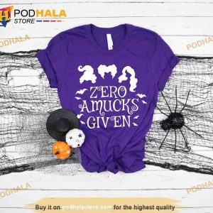 Zero Amucks Given Hocus Pocus Shirt, Sanderson Sisters Halloween Outfits