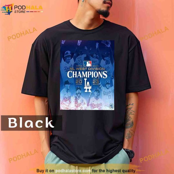 2023 MLB NL West Division Champions Are Los Angeles Dodgers Comfort Colors Shirt