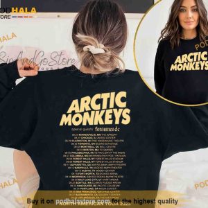 Arctic Monkey 2023 North America Tour Dates Sweatshirt Arctic Music Lyrics Shirt 2