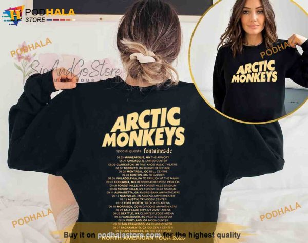 Arctic Monkey 2023 North America Tour Dates Sweatshirt, Arctic Music Lyrics Shirt