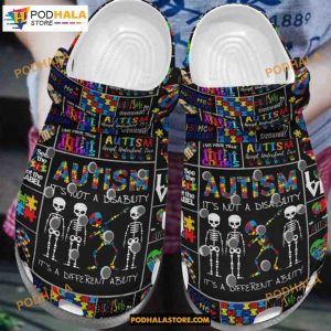 Autism Skeleton Accept Understand Loves Autism Warriors Halloween Crocs