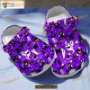 Bat Owls And Cauldron Purple Slippers Clogs Crocs Shoes, Adults Kids Halloween Crocs