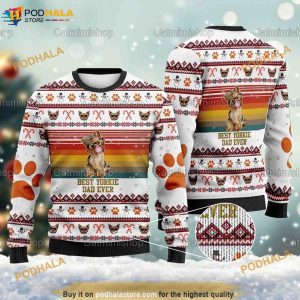 Best Yorkie Dad Family Christmas Sweater, Best Dad Ever Gift, Yorkie Lover Gift