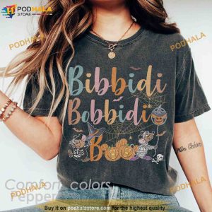 Bibbidi Bobbidi Boo Halloween Comfort Colors Shirt, Disney Jaq And Gus Pumpkin Shirt