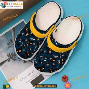 Black Cats And Bats Crocband Clogs Shoes For Halloween, Adults Kids Halloween Crocs
