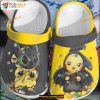 Black Stitch And Pikachu Halloween Crocs Clog Shoes, Adults Kids Halloween Crocs