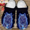 Blue Lightning Wolfs Animal Adults Kids Halloween Crocs
