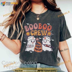 Boo Boo Crew Halloween Nurse Comfort Colors Shirt, Ghost Halloween Shirt