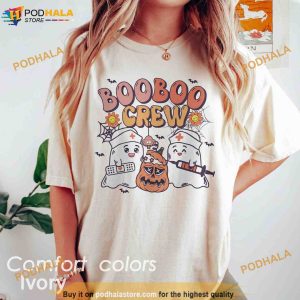 Boo Boo Crew Halloween Nurse Comfort Colors Shirt Ghost Halloween Shirt 2