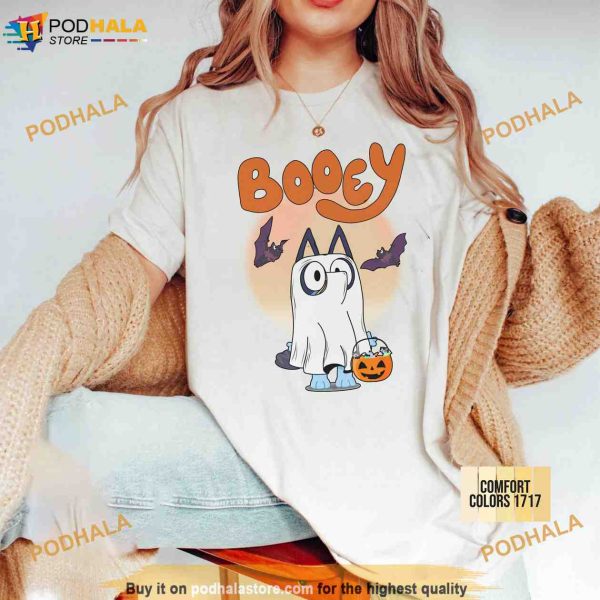 Booey Spooky Season Halloween Comfort Colors Shirt, Bluey Trick Or Treat Tee