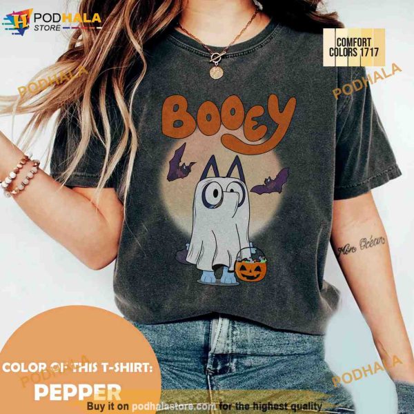 Booey Spooky Season Halloween Comfort Colors Shirt, Bluey Trick Or Treat Tee