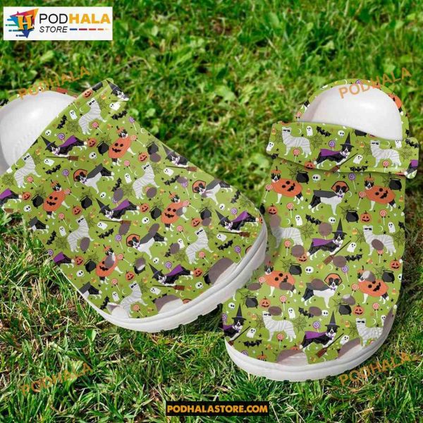 Border Collie Scary Witch Mummy Adults Kids Halloween Crocs