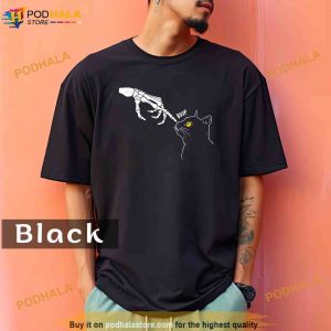 Cat Black Lover Skeleton Hand Boop Funny Halloween 2022 Comfort Colors Shirt 2