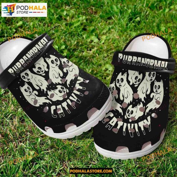 Cats Halloween Crocs Classic Clogs Shoes, Adults Kids Halloween Crocs