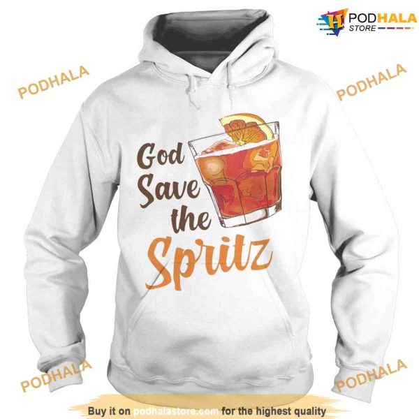 Cocktail God Save The Spritz T Shirt, CocktailGod Tee For Women Men