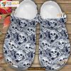 Collection Of Creepy Skulls Pattern Pirnted Adults Kids Halloween Crocs