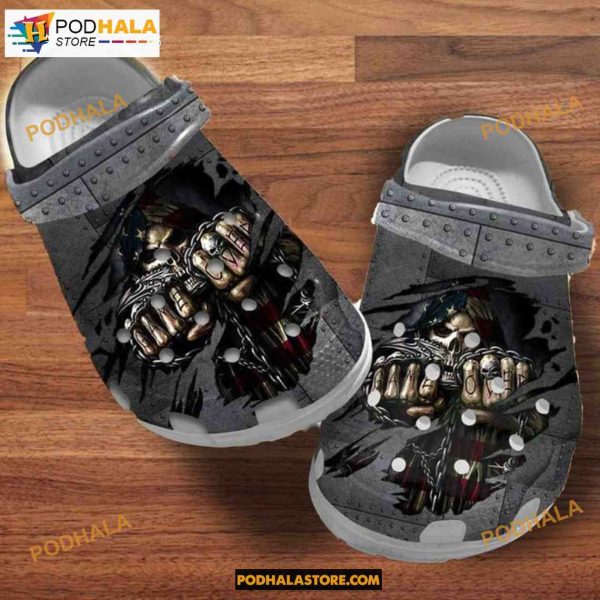 Cool Skull America Easy Game Over For Skull Halloween Style Adults Kids Halloween Crocs