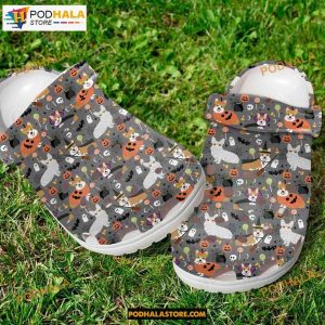 Corgi Dog Halloween Crocs Classic Clogs Shoes, Adults Kids Halloween Crocs