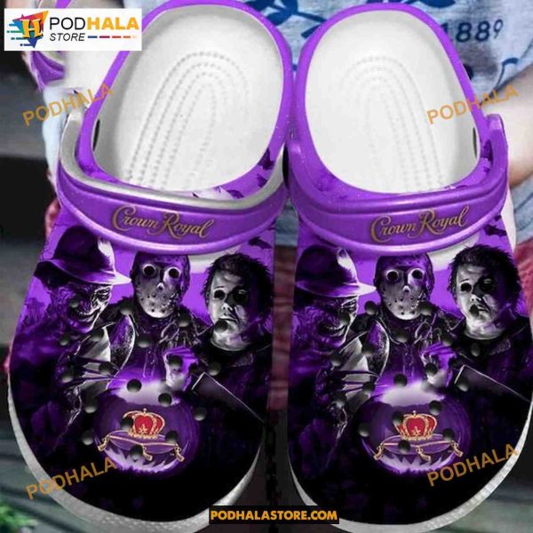 Crown Royal Halloween Killer Crocs, Adults Kids Halloween Crocs