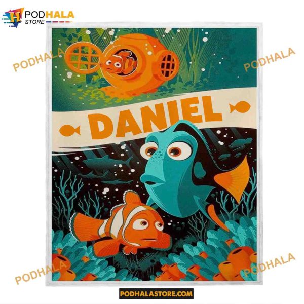 Custom Finding Nemo Blanket, Disney Character Blanket, Nemo And Dory Blanket