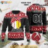 Custom Name And Number Busy Raising Ballers Baseball Funny Ugly Sweater