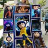 Custom Name Coraline E O Mundo Secreto Fleece Blanket, Gifts For Disney Lovers