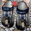 Custom Name Dallas Cowboys Horror Movie Funny Clog Shoes, Halloween Crocs