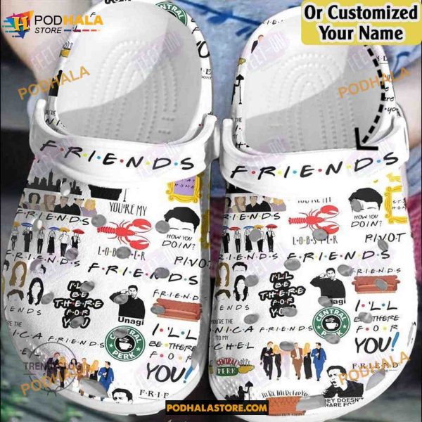 Custom Name Friends Movie Fan Funny Clog Shoes, Halloween Crocs