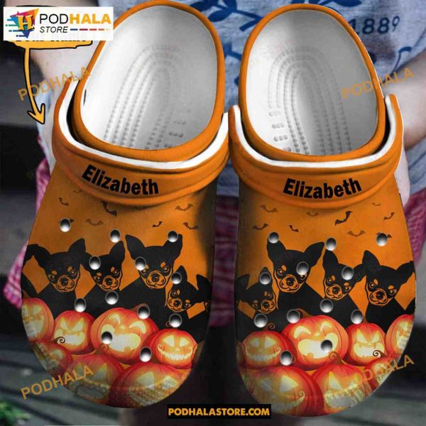 Custom Name Gift For Chihuahua Lovers Classic Clogs Shoes Halloween Crocs