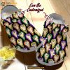 Custom Name Halloween Color Ghosts Pattern Funny Clog Shoes, Halloween Crocs
