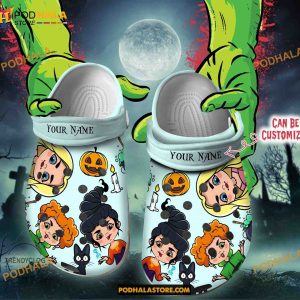 Custom Name Hocus Pocus Girls Power Funny Clog Shoes, Halloween Crocs