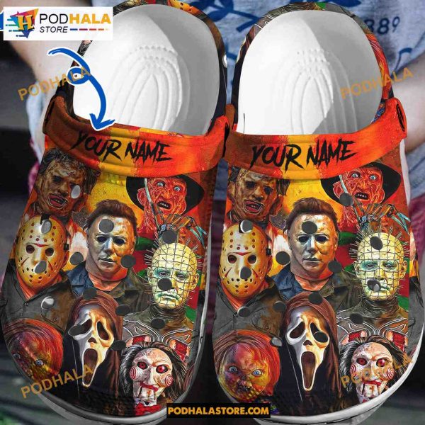 Custom Name Horror Movies 3D Clog Shoes Halloween Crocs