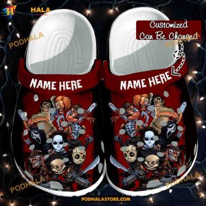 Custom Name Horror Movies Crocs Funny Clog Shoes, Halloween Crocs