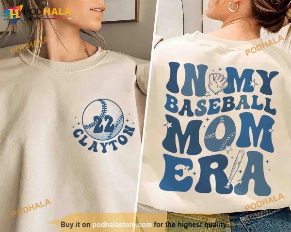 Custom Name In My Baseball Mama Era Shirt, Baseball Mama Shirt, Baseball Lover Tee