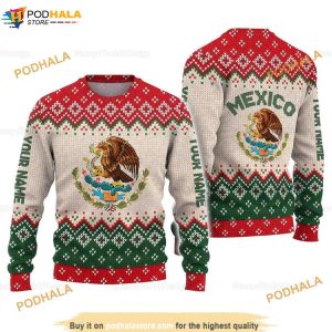 Custom Name Mexican Ugly Christmas Sweater