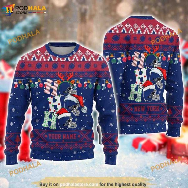 Custom Name New York 3D Ugly Christmas Sweater