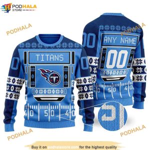 NFL Tennessee Titans Logo With Funny Grinch Ugly Christmas