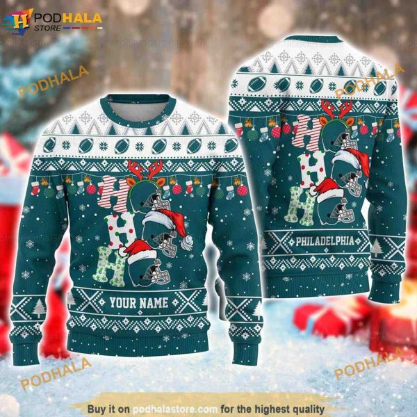 Custom Name Philadelphia Philadelphia 3D Ugly Christmas Sweater