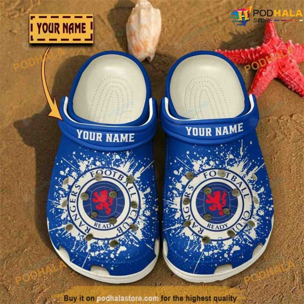 Custom Name Rangers Football Club Crocs, Glasgow Sport Clogs