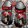 Custom Name San Francisco 49ers Horror Movie Funny Clog Shoes, Halloween Crocs