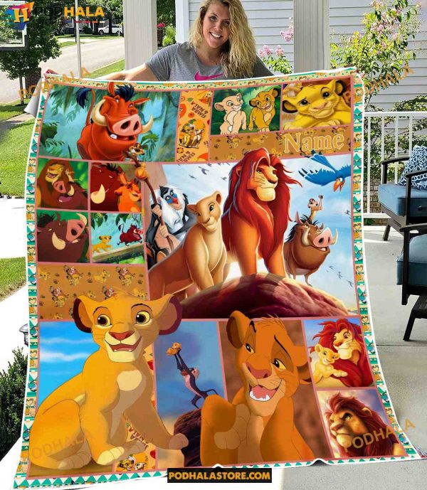 Custom Name The Lion King Quilt Blanket, Gifts For Disney Lovers