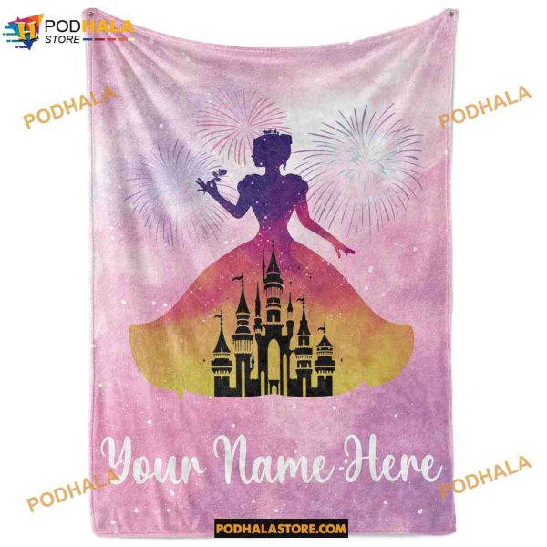 Custom Princess Blanket for Girls Kids Pink Princess Gifts