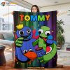 Custom Rainbow Friends Blanket, Rainbow Friends Fleece Blanket, Gamer Quilt