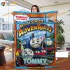 Custom Thomas and Friends Fleece Blanket, Custom Name Blanket Birthday Gifts