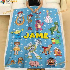 Custom Toy Story Blanket, Toy Story Characters Blanket, Baby Blanket Gift