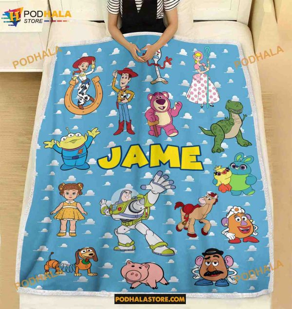 Custom Toy Story Blanket, Toy Story Characters Blanket, Baby Blanket Gift