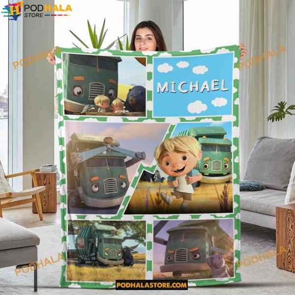 Custom Trash Truck Disney Blanket, Cartoon Sofa Bedding, Gifts For Disney Lovers