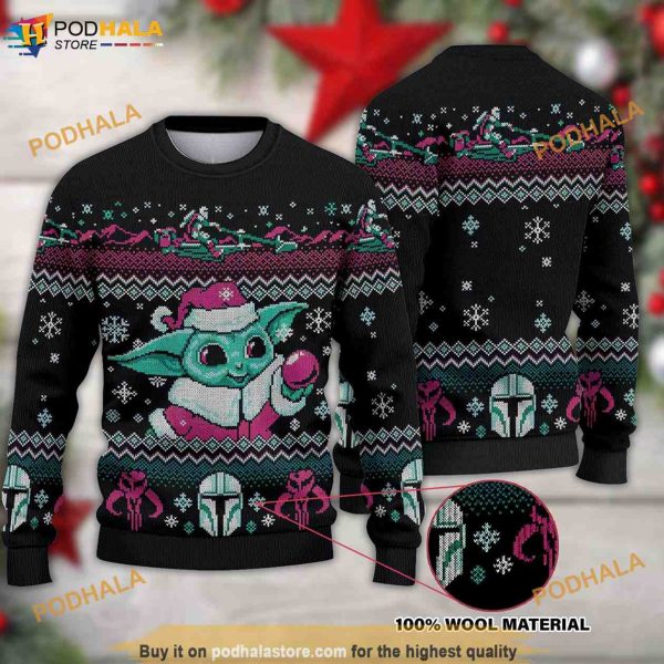 Cute Baby Yoda Christmas Ugly Sweater, Star Wars Ugly Sweater Gift