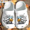 Cute Skull Cat Witch Pumpkin Halloween Crocs Shoescrocband, Adults Kids Halloween Crocs